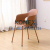 Fashion Outdoor Coffee Chair Plastic Backrest Dining Room Chair Nordic Hotel Chair Conference Office Chair Hollow Chair