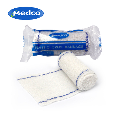 Elastic Bandage Red and Blue Edge Spandex Wrinkled Bandage First Aid Bandage Medical Wound Bandage Fracture Fixation