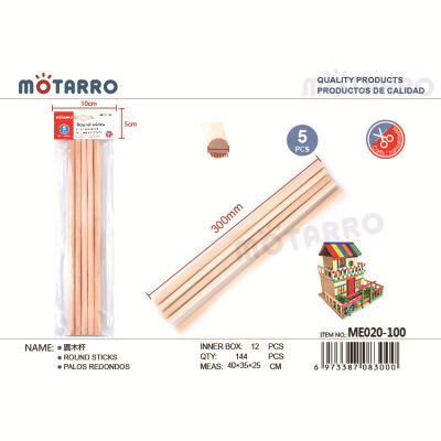 10mm * 30cmpvc Bag round Wooden Rod 5PCs (ME020-100)