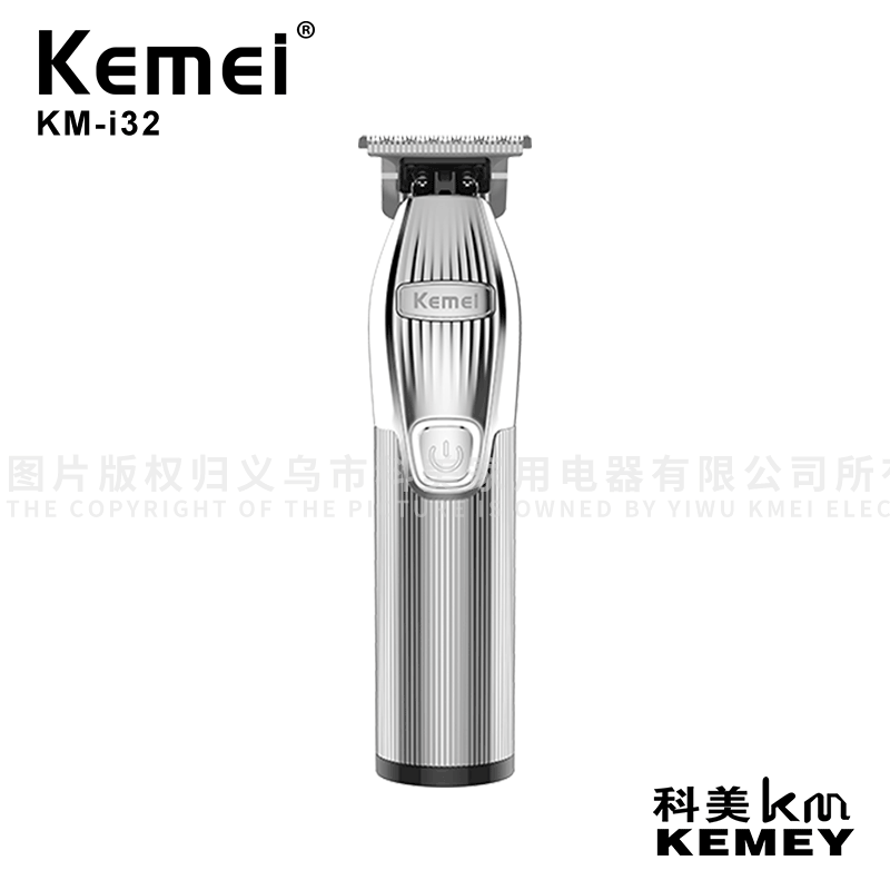 Cross-Border Factory Direct Supply Electric Clipper KM-i32 Metal Body Carving Oil Head Household Mute Electric Clipper