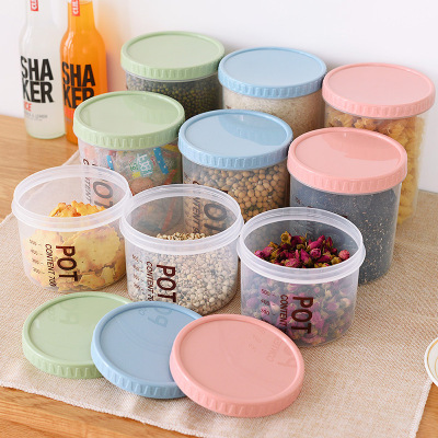 Kitchen Transparent Sealed Cans Plastic Household Miscellaneous Grains Jar Food Storage homeware