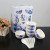 Special Offer Blue and White Porcelain Series Ceramic Tableware Korean Style Bowl Four Bowls Four Spoons Business Festival Premium Gifts Sets