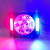 LED Lights of Motorcycle Super Bright Spotlight 9 Beads Red and Blue Flashing Headlight Hanging Accent Light Accessories