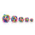 Factory Direct Supply TPR Pet Ball Rainbow Ball Colorful Ball Rubber Bouncy Ball High Quality with Bell