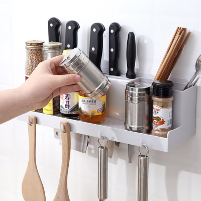 Punch-Free Plastic Kitchen Hanger Kitchen Wall-Mounted Storage Rack Knife Rack Storage Rack Kitchenware Shelf