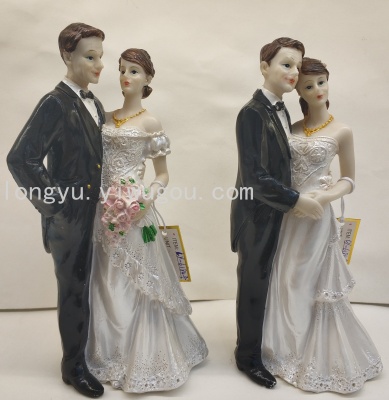Middle-Aged and Elderly Bridegroom Bride Valentine's Day Gift Home Decoration Children Doll Resin Toy