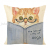 Cute Cartoon Cat Linen Printed Pillowcase Sofa Living Room Cushions without Core Model Room Bedside Cushion