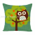 New Linen Digital Printing Owl Pattern Pillow Cover Sofa Living Room Pillows without Core Customizable
