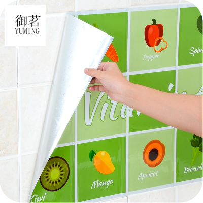 Self-Adhesive Oil-Proof Sticker Kitchen High-Temperature Resistant Tile and Wall Sticker Cooking Bench Oil-Proof Waterproof Paste Lampblack Wallpaper