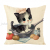 Cute Cartoon Cat Linen Printed Pillowcase Sofa Living Room Cushions without Core Model Room Bedside Cushion