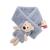 H5149 Children's Warm Scarf Autumn and Winter Korean Cartoon Double Wall Cute Bear Cross Towel Yiwu Cross Border