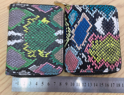 Snakeskin Pattern Card Bag Color Snakeskin Pattern Zipper Handbag Wholesale Fashion Bag Factory Online Store Supply Factory Direct Sales