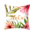 Korean Flowers Letters Printed Polyester Peach Skin Pillow Cover Amazon Cross-Border Sofa Home Cushion Throw Pillowcase