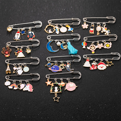 Korean Style Unisex Spring, Summer, Autumn and Winter All-Match Brooch Practical Clothing Accessories Waist-Tight Pin Anti-Exposure