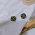E1248-D74 New Fashion Korean Silver Pin Earrings Super Flash Rhinestone-Encrusted Flower Temperament Ear Studs