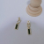 E1531-D75 Korean Earrings New Women's Elegant Rectangular Stud Earrings Fashion Long Rhinestone-Encrusted Eardrop Earring