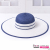 Two-Color Striped Woven Summer Big Brim Fisherman Hat Sun Protection Sun Hat Retro Beach Leisure Vacation Broad-Brimmed Hat
