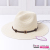Charming Monochrome Woven Elastic Lace Women's Dome Wide Brim Big Edge Sun Hat Casual Japanese All-Matching Hat