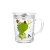 J81-Children's Scale Cup with Straw 350ml Thickened Milk Cup Cartoon Printing Glass Drop-Resistant Milk Cup