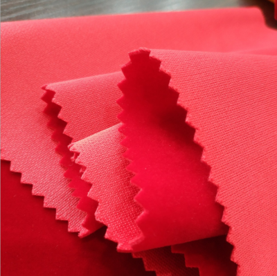 Red Flocking Fabric Knitted Bottom Long Wool Thickened Single-Sided Velvet Flat Flocking