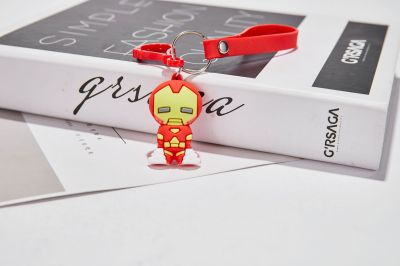 Gift Net Red Toy Iron Man Pendant Iron Man Keychain Superhero Tony Silicone Doll