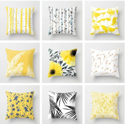 Yiwu Pillow Factory Sofa Pillow Cases Graphic Customization Cartoon Pattern Office Cushion Peach Skin Fabric