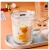 J81-Children's Scale Cup with Straw 350ml Thickened Milk Cup Cartoon Printing Glass Drop-Resistant Milk Cup