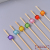 Cocktail Decorative Pick Fruit String Stick Fruit Fork Creative Household Disposable Flower Toothpick Bamboo Stick Hamburger Stick Art Toothpick