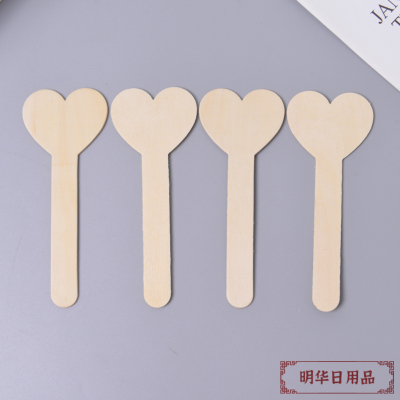 Creative Heart Doll Toy Trees Disposable Fruit Fork Children's Dessert Salad Fork Bamboo Wooden Fruit Toothpick Fruit Fork