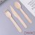 Transparent OPP Bag Multi-Purpose Bamboo Wooden Knife, Fork and Spoon Disposable Knife Fork Spoon Knife, Fork and Spoon DIY Personalized Cake Shop Utensils