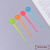 Translucent Heart Handle Sword-Shaped Disposable Fruit Toothpick Plastic Fruit Fork Colorful Color Matching Cocktail Sign
