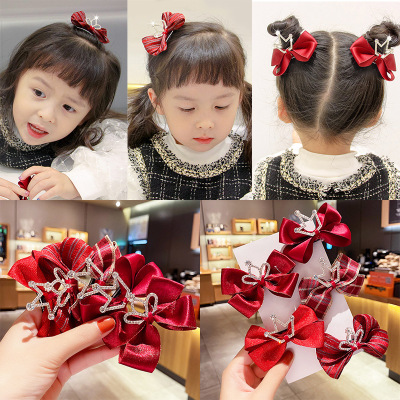 Crown Headdress Children's Hairpins/Hairbands Princess Little Girl Rhinestone Crown Birthday Cute Girl Korean Style Small Crown