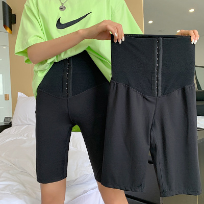 Internet Celebrity Belly and Waist Shaping Cropped Safety Shorts Five Points Cycling Pants Nine Points Base Weight Loss Pants Yoga Pants Slimming Hip Lifting