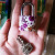 New Fashion Lock 30MM Bag Arc Padlock Bag Flower Heat Transfer Printing Iron Padlock with Key CH-HB31