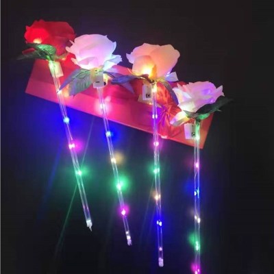 New LED Flash Rose Light-Emitting Butterfly Magic Wand Valentine's Day Stall Small Gift Hot Sale