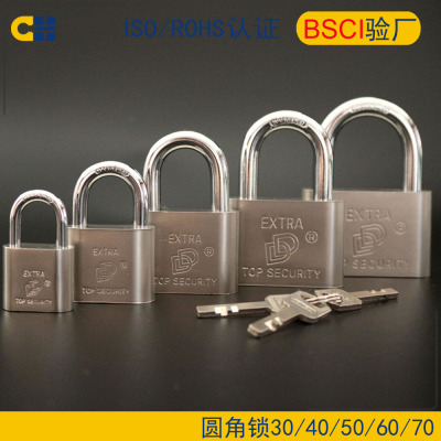 Changhao Lock Industry 30/40/50/60/70mm Yiwu Padlock Factory Wholesale Supply Large round Corner Blade Iron Hanging