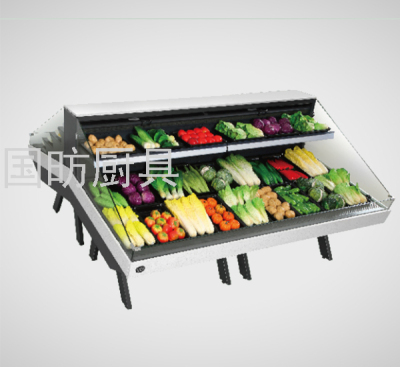 Double-Sided Refrigerated Cabinet Commercial Vegetable and Fruit Rack Supermarket Fruit and Vegetable Storage Rack Commercial Super Special Rack Fruit and Vegetable Display Rack