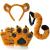 Performance Toy Paw Plush Children Props Cheetah Gloves Tiger Animal White Tiger Tail Dinosaur Tiger Ear Set