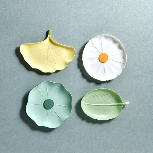 Manufacturer Nordic Creative Furnishings Plastic Tray Lotus Leaf Leaf Daisy Ginkgo Fruit Plate Dried Fruit Tray Storage Tray