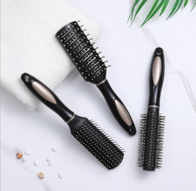 Anti-Static Hair Curler Hair Comb Rolling Comb Straight Hair Bangs Pear Flower Professional Modeling Cylinder Hairbrush Massage Comb