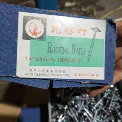 Roofing Nail Plastic Gasket Plate with Gasket Combination Thread Rubbing Nail Combination Roofing Nail