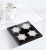 4 Cups Black Transparent Cake Box Cup Cake Packaging Box Paper Cup Transparent Plastic Dessert to-Go Box