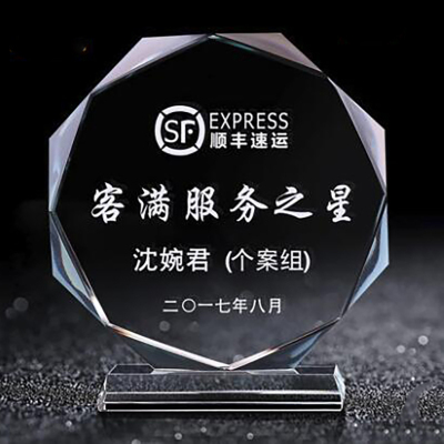 Crystal Trophy Customized Octagonal SUNFLOWER Trophy Student Party Commemorative Business Gift Free Lettering