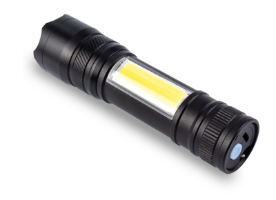 USB Rechargeable Outdoor Strong Light Long-Range Multi-Function Cob Sidelight Mini Telescopic Zoom Flashlight