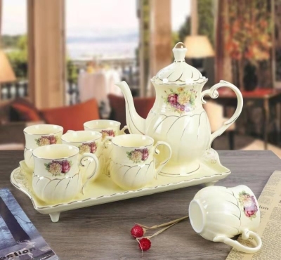 Jingdezhen Bone China in Stock Wholesale Retail Tea Set Coffee Set Ceramics in Stock