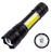 USB Rechargeable Outdoor Strong Light Long-Range Multi-Function Cob Sidelight Mini Telescopic Zoom Flashlight