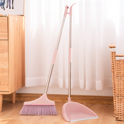 Broom Set Combination Household Dustpan Soft Fur Broom Wiper Non-Viscous Floor Cleaning Two-Piece Set