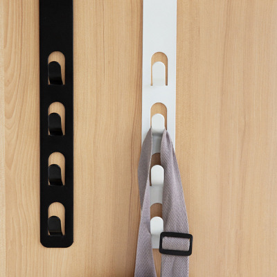 Creative Iron Door Hook Multi-Functional Hanger on the Door Coat Hook Storage Rack Seamless Punch-Free Hook