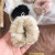 Korean Bow Czech Diamond Rabbit Fur Hair Ring Pearl Wool Back Head Ponytail Rubber Band Japan and South Korea