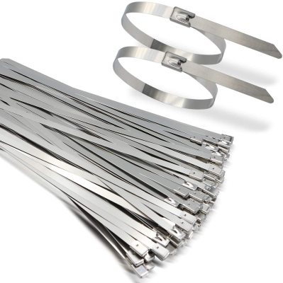 11.8-Inch (Stainless Steel Ribbon, Multi-Functional Heavy-Duty Self-Locking Metal Strip Line, Industrial Strength Zip Ties